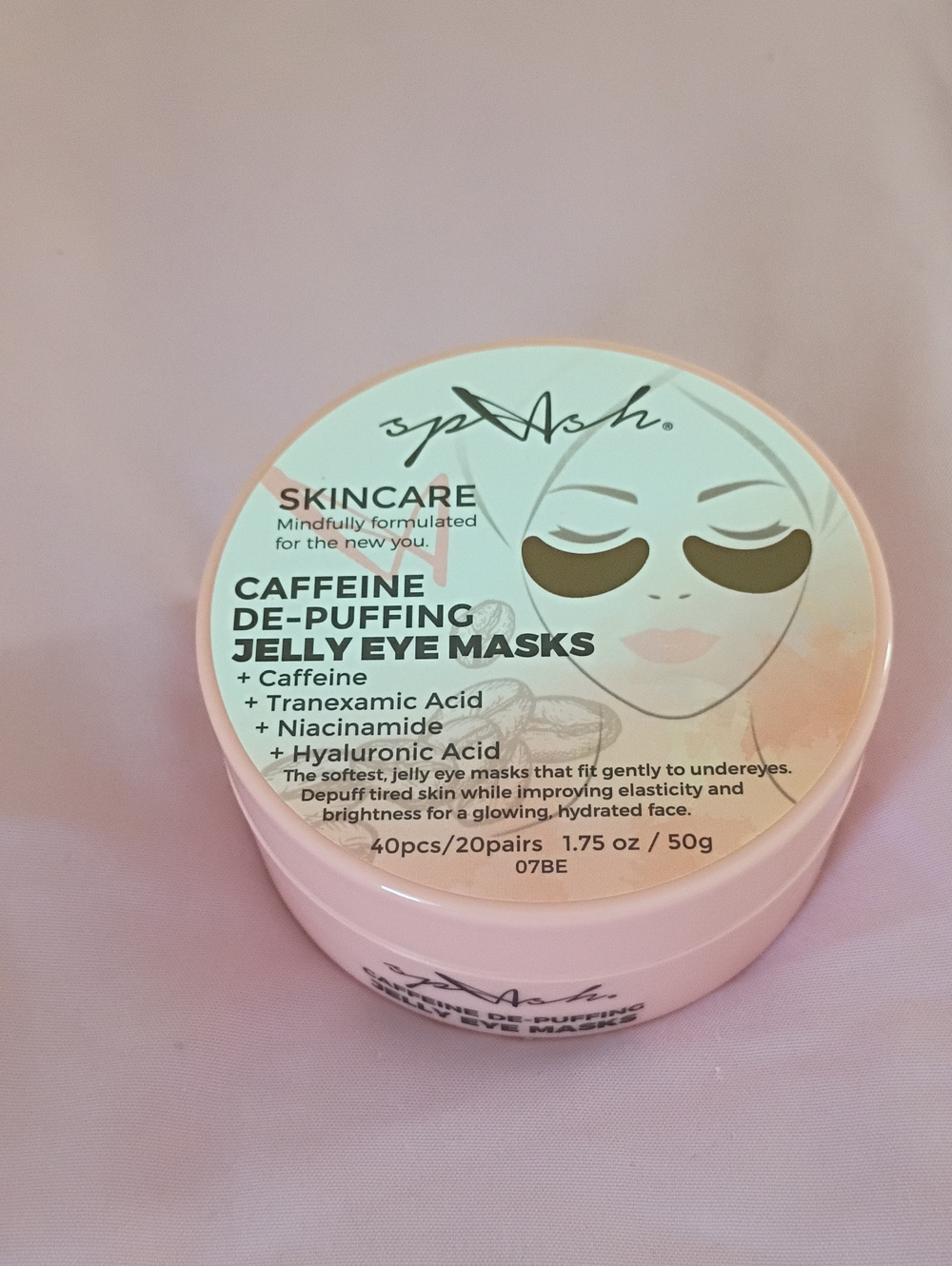 Splash Pink Caffeine De-Puffing Jelly Eye Masks